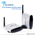 2.4G Audio AV Sender IR Remote Wireless Extender Transmitter RCA Receivers